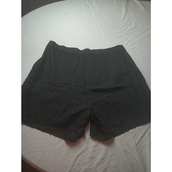 Old Navy Black Linen Pull on Shorts Women Size 2X Casual Outdoors - Picture 5 of 5